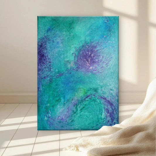 Mythical Forest: Purple Banks Beneath The Waters - Sonia Enache Art