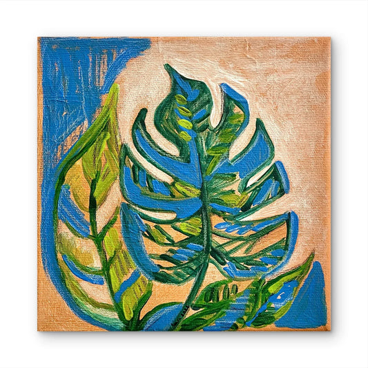Blue Monstera - Sonia Enache Art